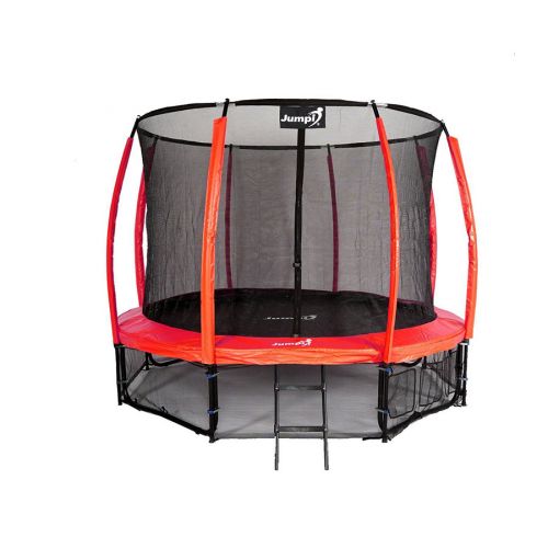 Trampolina ogrodowa Jumpi Maxy Comfort Plus 312cm/10ft z siatką wewnętrzną - czerwona