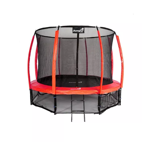 Trampolina ogrodowa Jumpi Maxy Comfort Plus 312cm/10ft z siatką wewnętrzną - czerwona