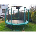 Trampolina ogrodowa Jumpi Maxy Comfort 374cm/12FT z siatką wewnątrzną - zielona