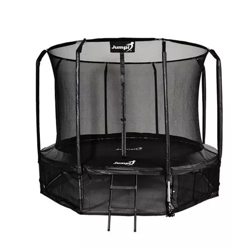 Trampolina ogrodowa Jumpi Maxy Comfort 374cm/12FT z siatką wewnątrzną - czarna