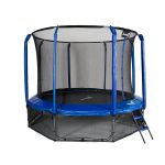 Trampolina ogrodowa Jumpi Maxy Comfort 374cm/12FT z siatką wewnątrzną - niebieska