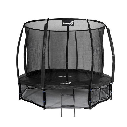 Trampolina ogrodowa Jumpi Maxy Comfort Plus 374cm/12FT z siatką wewnątrzną - czarna