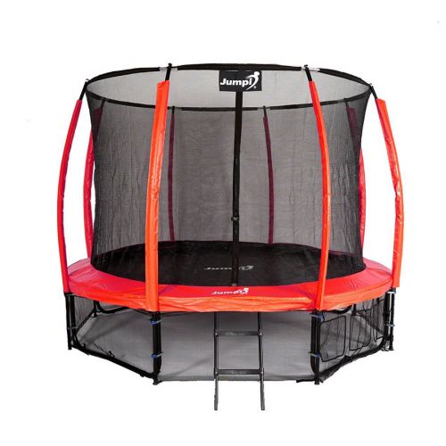 Trampolina ogrodowa Jumpi Maxy Comfort Plus 374cm/12FT z siatką wewnątrzną - czerwona