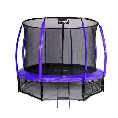 Trampolina ogrodowa Jumpi Maxy Comfort Plus 374cm/12FT z siatką wewnątrzną - fioletowa