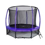 Trampolina ogrodowa Jumpi Maxy Comfort Plus 374cm/12FT z siatką wewnątrzną - fioletowa