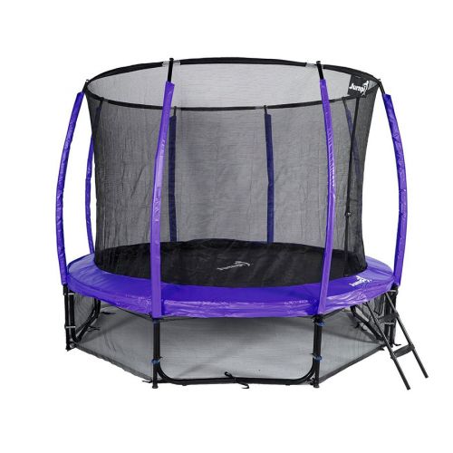 Trampolina ogrodowa Jumpi Maxy Comfort Plus 374cm/12FT z siatką wewnątrzną - fioletowa