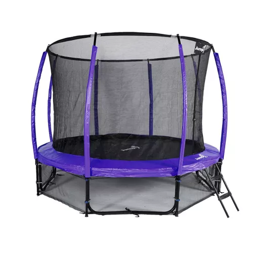 Trampolina Ogrodowa 374cm/12ft Fioletowa Maxy Comfort PLUS Z Wewnętrzną siatką