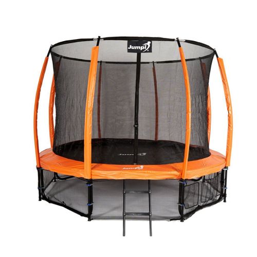 Trampolina ogrodowa Jumpi Maxy Comfort Plus 374cm/12FT z siatką wewnątrzną - pomarańczowa