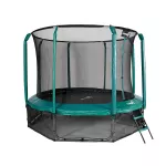Trampolina ogrodowa Jumpi Maxy Comfort 374cm/12FT z siatką wewnątrzną - zielona