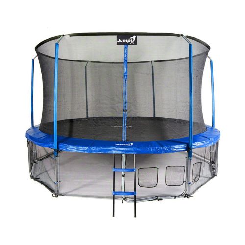 Trampolina ogrodowa Jumpi Maxy Comfort 435cm/14FT z siatką wewnętrzną - niebieska