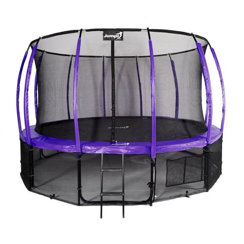 Trampolina ogrodowa Jumpi Maxy Comfort Plus 435cm/14ft z siatką wewnętrzną - fioletowa