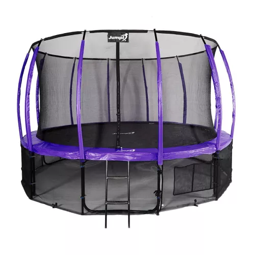 Trampolina ogrodowa Jumpi Maxy Comfort Plus 435cm/14ft z siatką wewnętrzną - fioletowa