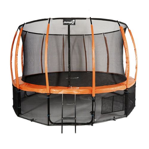 Trampolina ogrodowa Jumpi Maxy Comfort Plus 435cm/14ft z siatką wewnętrzną - pomarańczowa