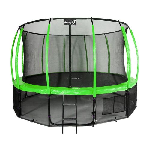 Trampolina ogrodowa Jumpi Maxy Comfort Plus 435cm/14ft z siatką wewnętrzną - zielona