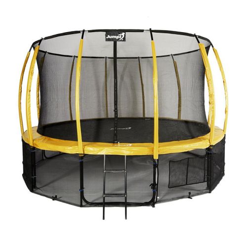 Trampolina ogrodowa Jumpi Maxy Comfort Plus 435cm/14ft z siatką wewnętrzną - żółta