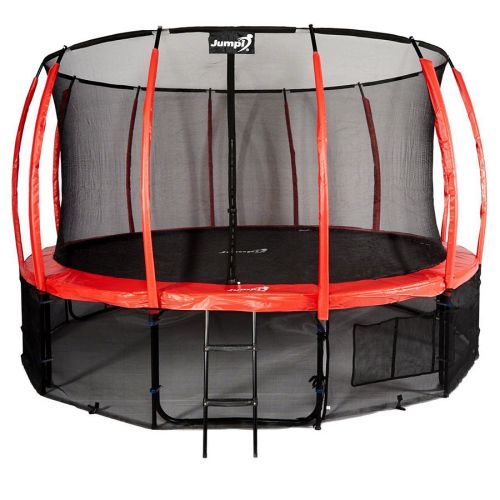 Trampolina ogrodowa Jumpi Maxy Comfort Plus 487cm/16ft z siatką wewnętrzną - czerwona