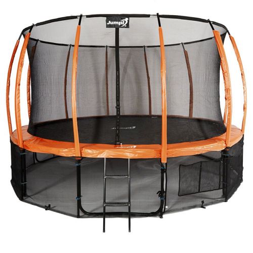 Trampolina ogrodowa Jumpi Maxy Comfort Plus 487cm/16ft z siatką wewnętrzną - pomarańczowa