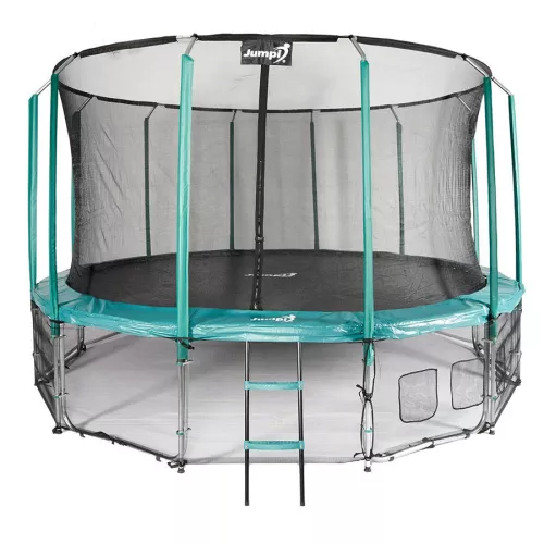 Trampolina Ogrodowa 487cm/16ft zielona Maxy Comfort Z Wewnętrzną siatką