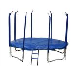 Trampolina ogrodowa Jumpi Maxy Comfort 252cm/8ft z siatką wewnętrzną - niebieska