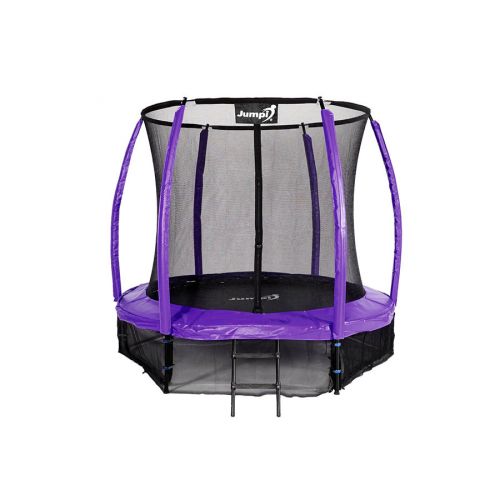 Trampolina ogrodowa Jumpi Maxy Comfort Plus 252cm/8ft z siatką wewnętrzną - fioletowa