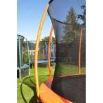 Trampolina ogrodowa Jumpi Maxy Comfort Plus 252cm/8ft z siatką wewnętrzną - pomarańczowa