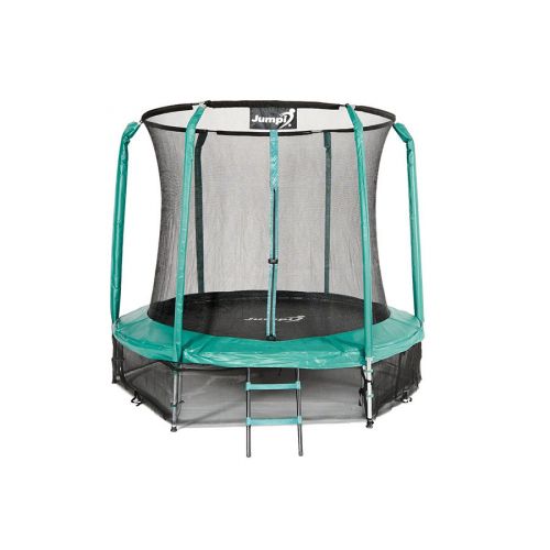 Trampolina ogrodowa Jumpi Maxy Comfort 252cm/8ft z siatką wewnętrzną - zielona