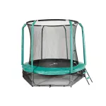 Trampolina ogrodowa Jumpi Maxy Comfort 252cm/8ft z siatką wewnętrzną - zielona