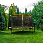 Trampolina Sapphire ST-0010W 10FT 312 cm z siatką wewnętrzną + drabinka GRATIS - pomarańczowa