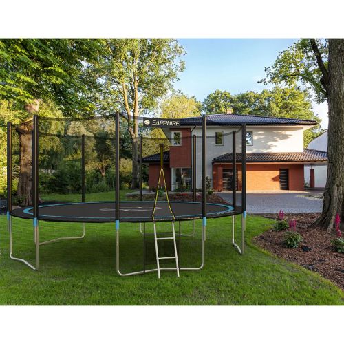 Trampolina Sapphire 15 FT 465 cm + drabinka z kategorii Trampoliny, marka Sapphire 