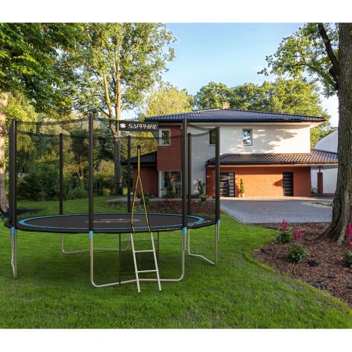 Trampolina Sapphire 12FT 374 cm + drabinka z kategorii Trampoliny, marka Sapphire 