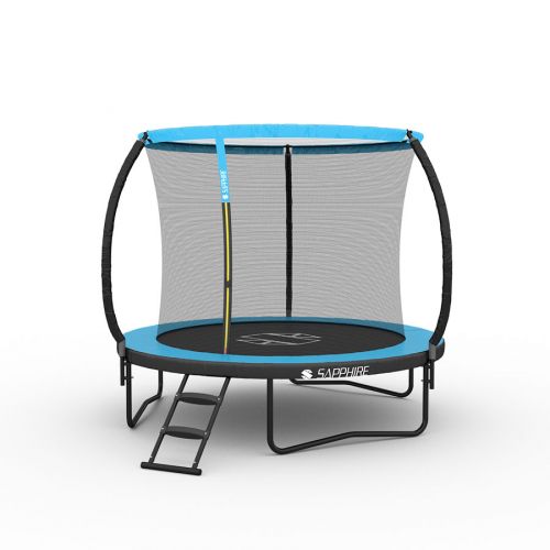 Trampolina Sapphire ST-0008W 8FT 252 cm z siatką wewnętrzną + drabinka GRATIS - niebieska