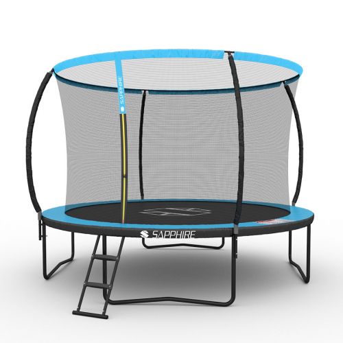 Trampolina Sapphire ST-0012W 12FT 374 cm z siatką wewnętrzną + drabinka GRATIS - niebieska