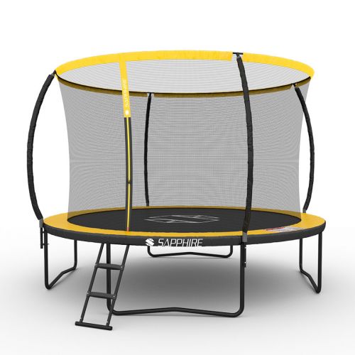 Trampolina Sapphire ST-0012W 12FT 374 cm z siatką wewnętrzną + drabinka GRATIS - pomarańczowa