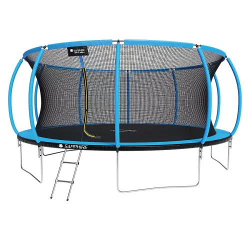 Trampolina Sapphire ST-1515W 15FT 465 cm z siatką wewnętrzną + drabinka GRATIS - niebieska