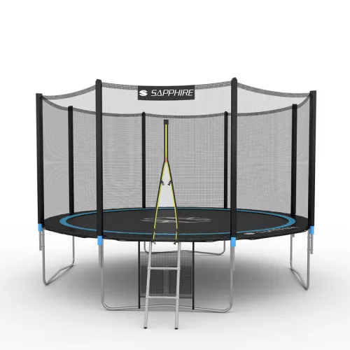 Trampolina Sapphire 12FT 374 cm + drabinka z kategorii Trampoliny, marka Sapphire 