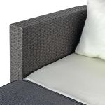 Narożnik ogrodowy z technorattanu Sapphire ST-1300 Fico - szary