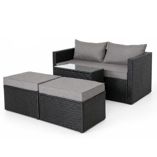 Zestaw modułowych mebli ogrodowych Sapphire ST-1320 Daco - sofa, stolik, pufy