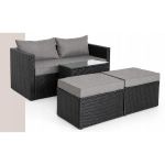 Zestaw modułowych mebli ogrodowych Sapphire ST-1320 Daco - sofa, stolik, pufy