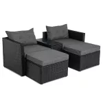 Zestaw modułowych mebli ogrodowych Sapphire ST-1320 Daco - sofa, stolik, pufy