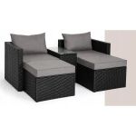 Zestaw modułowych mebli ogrodowych Sapphire ST-1320 Daco - sofa, stolik, pufy