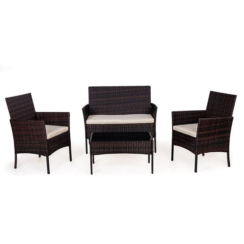 Zestaw mebli ogrodowych z technorattanu Sapphire ST-1410 Lima
