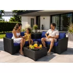 Zestaw mebli ogrodowych narożnik Sapphire ST-1430 Mila - narożnik, stolik, schowek Zestaw mebli ogrodowych narożnik Sapphire ST-1430 Mila - narożnik, stolik, schowek