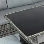 Zestaw mebli ogrodowych Sapphire ST-1570 Gusto - narożnik + stół - szary Zestaw mebli ogrodowych Sapphire ST-1570 Gusto - narożnik + stół - szary