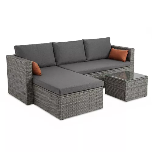 Narożnik ogrodowy z technorattanu Sapphire ST-1670 Soria