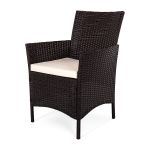 Zestaw mebli z technorattanu ST-810 Torino - stół + 6 krzeseł - brąz
