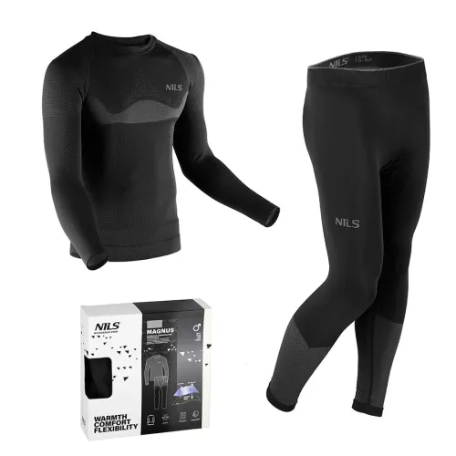 Bielizna termoaktywna męska Nils Magnus BTZ0464 czarna - set L/XL