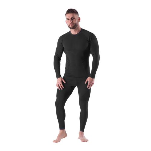 Bielizna termoaktywna męska Nils Ragnar BTZ0060 czarna - set 2XL/3XL