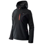 Kurtka damska Softshell Elbrus Iver Wo's - czarno-pomarańczowa