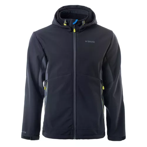 Kurtka męska Softshell Brugi 4NAY - czarna