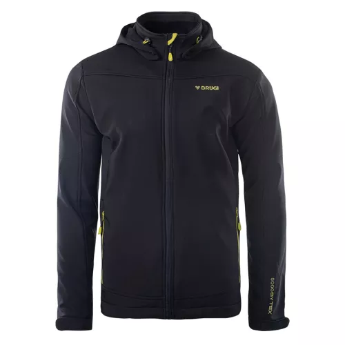 Kurtka męska Softshell Brugi 4NDR - czarna Kurtka męska Softshell Brugi 4NDR - czarna